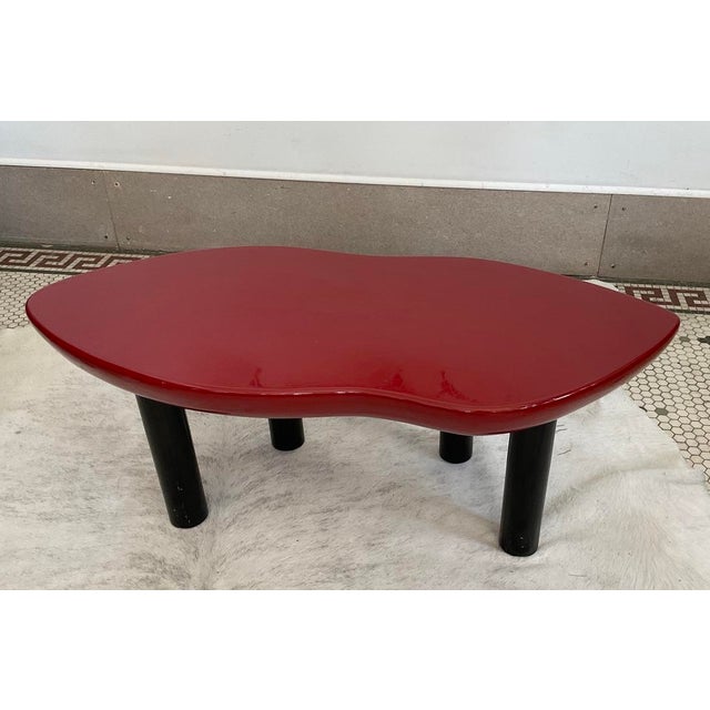 Century Furniture 1980s Postmodern Jay Spectre Joan Crawford "Red Lips" Lacquered Coffee Table - Century Furniture For Sale - Image 4 of 17