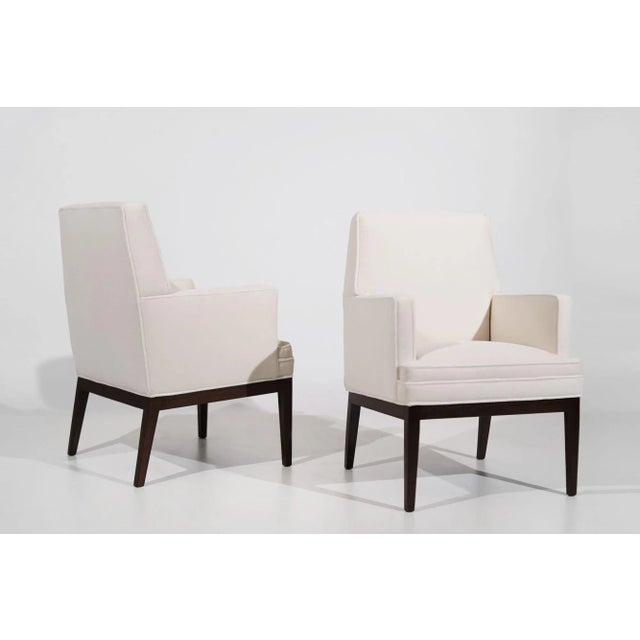 Wood Set of Club Chairs in Mohair by Jens Risom, Circa 1960's For Sale - Image 7 of 12