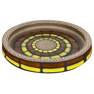 Mid-Century Space Age Large Pottery Bowl from Knabstrup, Denmark, 1960s For Sale