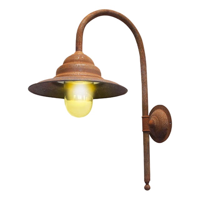 Rust Middle Barn Light For Sale