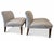 Elegant pair of custom slipper chairs in excellent condition, from a smoke-free home. These were designed by our Interior...