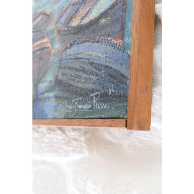 Jean-François Pierre, The Night Boats, 1964, Oil Painting on Canvas, Framed For Sale - Image 6 of 9