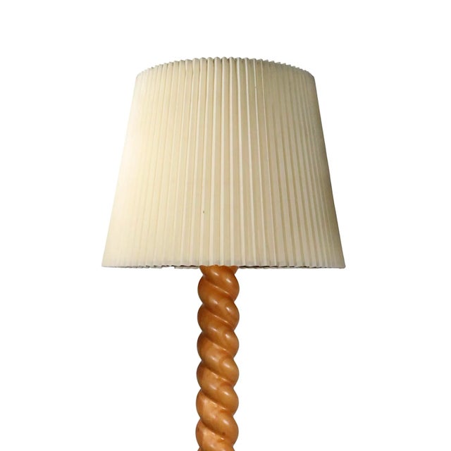 Mid 20th Century Barley Twist Floor Lamp in Pine Circa 1970/80's For Sale - Image 5 of 16