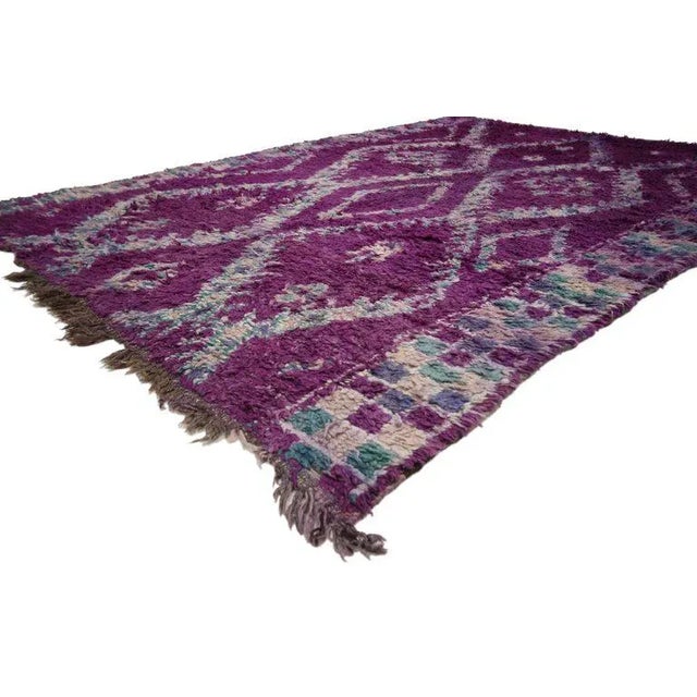 20685 Vintage Purple Beni M'Guild Moroccan Rug, 06'06 x 08'09. The Violet Oracle: A Vintage Beni Mguild Moroccan...