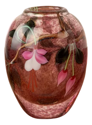 Art Nouveau Blown Glass Vase by Ed Aleksander for Orient & Flume, 1975