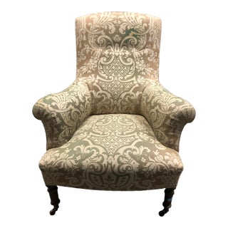 Antique Parisian Salon Chair in Style of Napoleon III For Sale