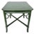 Vintage Mid Century Rattan Side Table With Deep Verdant Lacquer Finish - Newly Painted For Sale