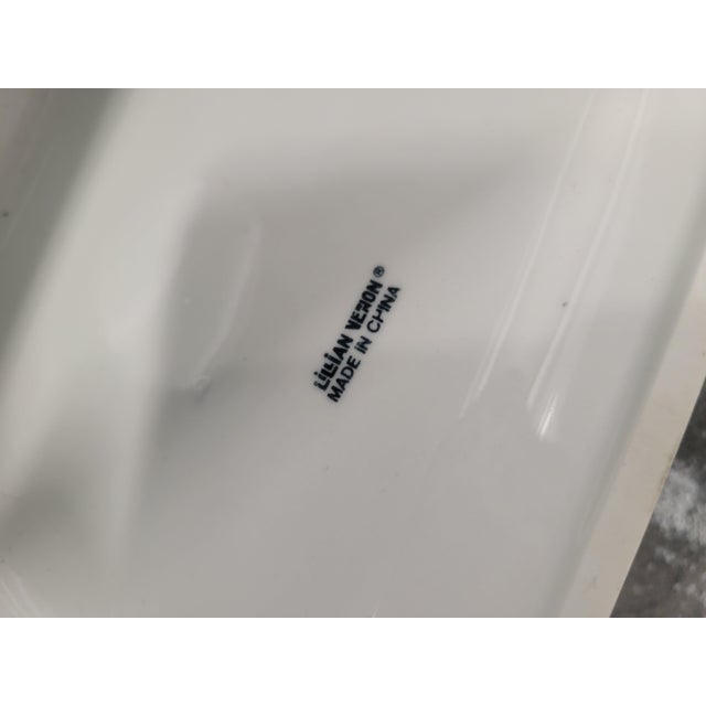 Chelsea House Inc Vintage Chinoiserie Blue and White Ceramic Tissue Box Cover Holder For Sale - Image 4 of 4