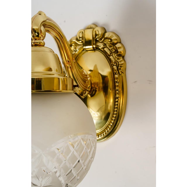 Gold Wall Lamps, Vienna, 1920s, Set of 2 For Sale - Image 8 of 10