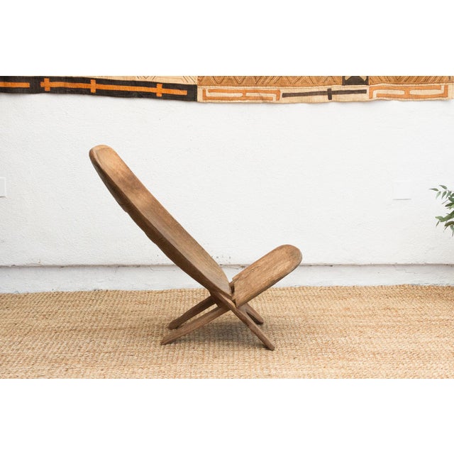 Wood Tribal Senufo Rustic Style Folding Chair For Sale - Image 7 of 8