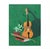 Still Life Violin, Bow, Plant and Books Modern and Colorful.