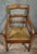 Empire-Style Armchair in Walnut with Woven Straw Seat For Sale - Image 4 of 7