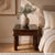 Dimensions: 24" W x 24" D x 18" H This end table is intricately hand carved by master artisan in solid wood and hand...