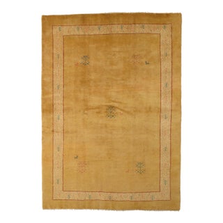 Vintage Hand-Knotted Persian Gabbeh Rug 6'5" X 9'3" For Sale