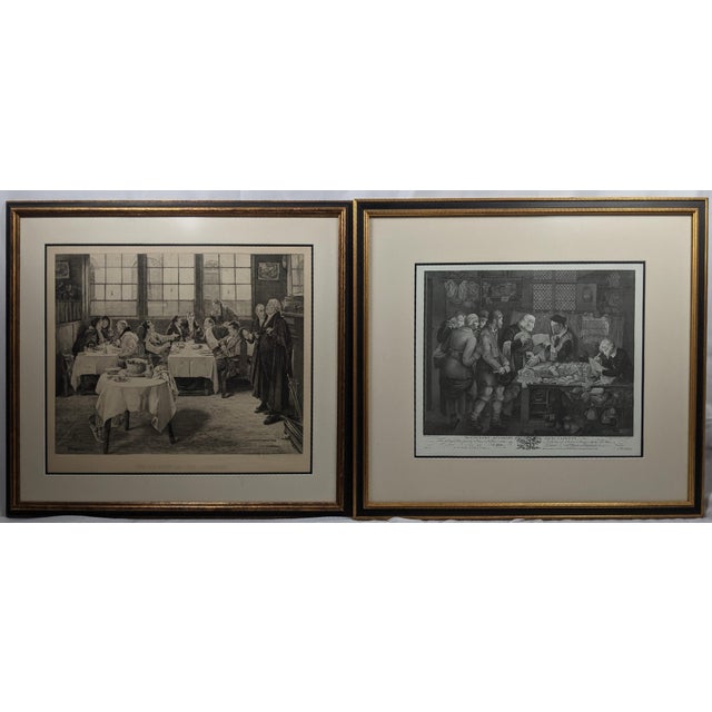 Large Black & Gold Antique Legal Engravings, “The Country Attorney” & “The Plaintiff and Defendant” – Pair For Sale - Image 13 of 14