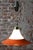 Orange Mid-Century Chandelier in Brass and Lacquered Steel, Czech, 1960s For Sale - Image 8 of 18