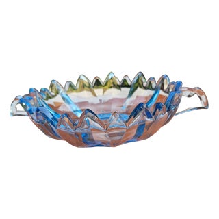 Art Deco Blue Brockwitz Serving Platter, 1930s For Sale
