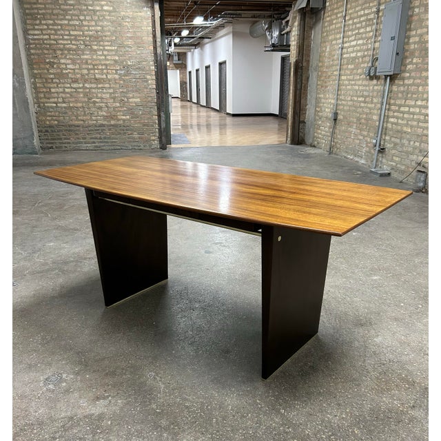 Very rare Edward Wormley for Dunbar desk, model 5472, that is designed similarly to Dunbar's dining table, 5460A. This is...