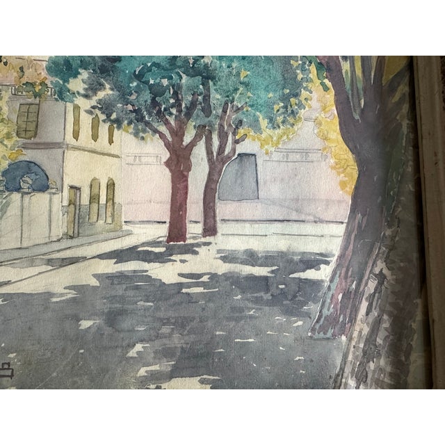 Delight in the beauty of early 20th-century art with this captivating watercolor by Campana, a renowned French Art Deco...