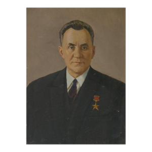 Portrait Politician Large Male Portrait Antique Oil Painting Original Socialist Realism Soviet Art Ukrainian Artist Unknown 80-59