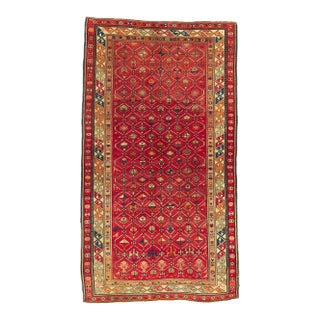 Mid 20th Century Vintage Turkish Tribal Oushak Rug, 03'11 X 06'11 For Sale