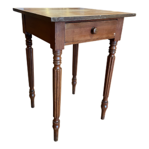 Early 19th Century American Federal Side Table With Fluted Legs