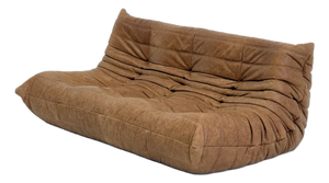 Togo 3-Seater Sofa in Cognac Leather by Michel Ducaroy for Ligne Roset