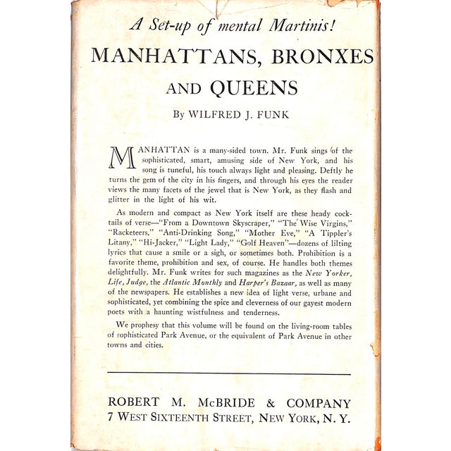Traditional "Manhattans Bronxes and Queens" 1931 Funk, Wilfred J. For Sale - Image 3 of 12