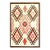 1930s Ivory Diamond Tribal Antique American Navajo Rug 3'5" X 4'5" Flatweave Wool Carpet For Sale
