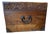 Antique Chinese Hand-Carved Camphor Wood Blanket Chest With Dragon Medallion & Original Brass Hardware For Sale