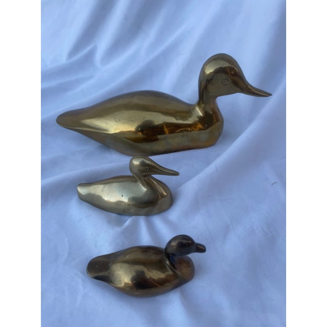 品質が Vintage 1979's Brass Mother Duck With Ducklings Set- 3 邦楽
