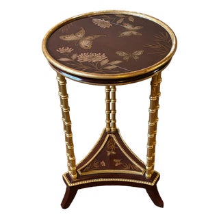 Bamboo Cigarette Table Attributed to Charles Pollock For Sale