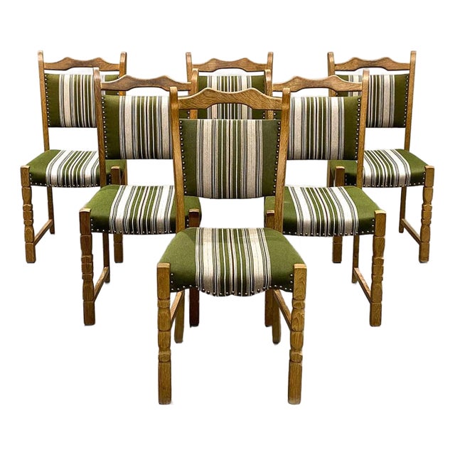 Set 6 1960s Danish Mid Century Modern Dining Chairs For Sale