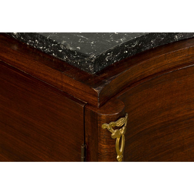 1930s French Art Deco Rosewood Sideboard With Black Marble Top For Sale - Image 10 of 18