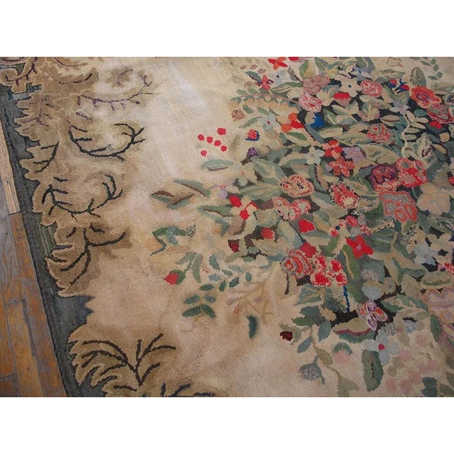 Antique American Hooked Rug For Sale - Image 4 of 6