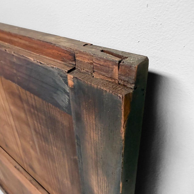 Japanese Minimalist Wooden Door Panels, 1890s, Set of 2 For Sale - Image 9 of 12