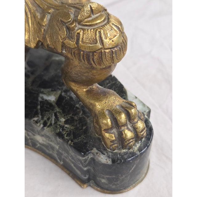Vintage French Empire Neoclassical Style Marble and Gilt Bronze Table Lamps - a Pair For Sale - Image 9 of 14