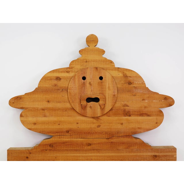 La Bocca Della Verita Double Bed by Mario Ceroli for Poltronova, Italy, 1972 For Sale - Image 3 of 10
