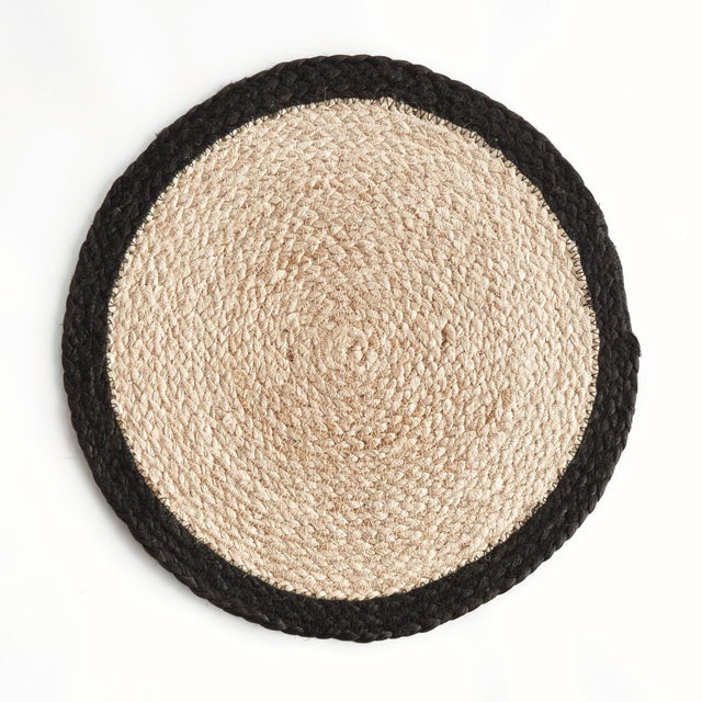 Boho Chic Jute Coil Round Placemats, Set Of 8 For Sale - Image 3 of 4