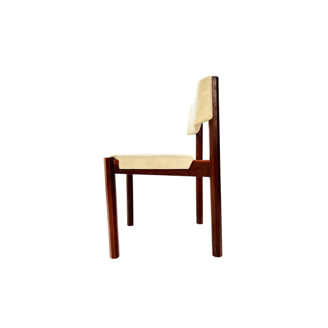 Chairs in Iroko Wood and Faux Leather attributed to Biosca, 1960s, Set of 6 For Sale - Image 6 of 11