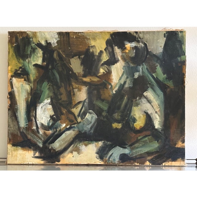Mid-20th Century Abstract Expressionist Female Nude Oil Painting on Canvas For Sale In Little Rock - Image 6 of 15