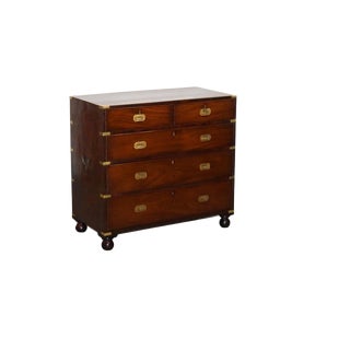 Victorian Military Campaign Chest of Graduated Drawers For Sale