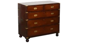 Victorian Military Campaign Chest of Graduated Drawers