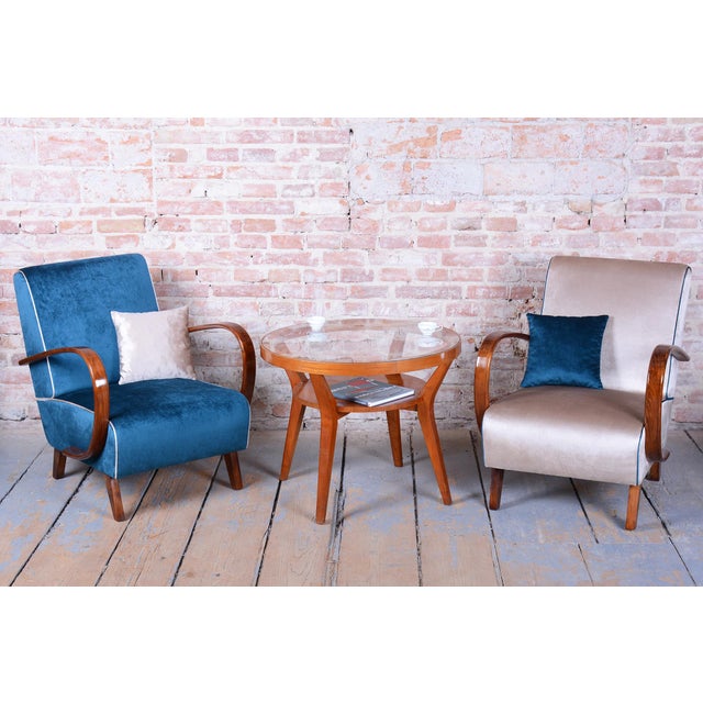 1940s Art Deco Armchairs attributed to J. Halabala for Up Závody, Czech, 1940s, Set of 2 For Sale - Image 5 of 18