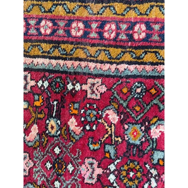 Red Vintage Hamadan Runner For Sale - Image 8 of 18