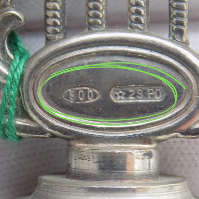 Vintage Italian Silver 800 Lyra Instrument Miniature, Padua, 1980s For Sale - Image 6 of 11