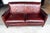 Rich Burgundy Vintage Leather Sofa With Beautiful Patina & Timeless Form - By Crate and Barrell For Sale In Los Angeles - Image 6 of 17