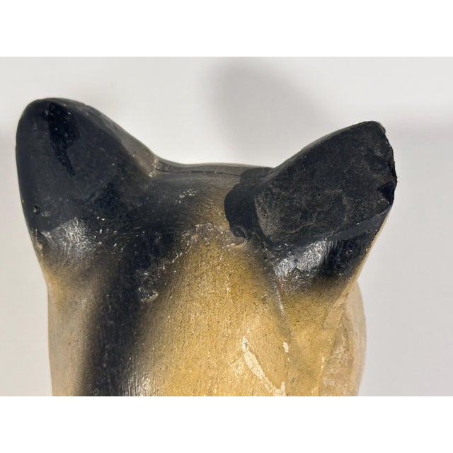 Drawing/Sketching Materials Antique Folk Art Chalkware Spotted Tabby Cat Figurine For Sale - Image 7 of 10