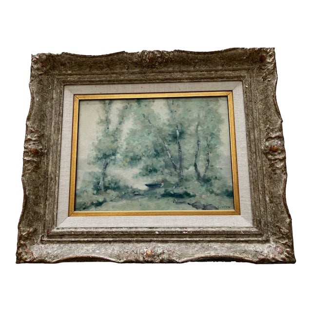 1980s Andre Gisson Post Impressionist Landscape Original Oil For Sale