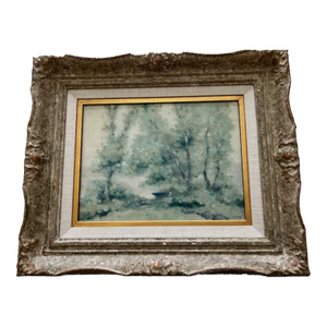 1980s Andre Gisson Post Impressionist Landscape Original Oil
